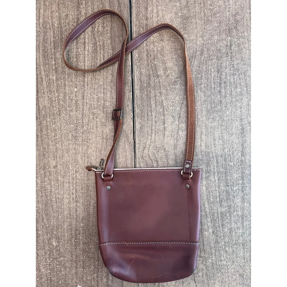 Portland Leather Goods Almost Perfect Festival Bag Dark Brown Crossbody Boho